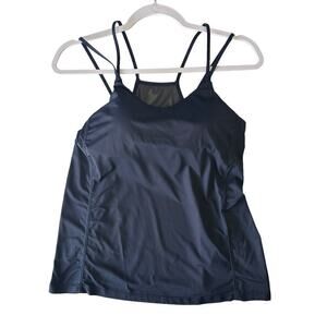 Athleta Dream Support‎ Tank Women's S Navy Stretch Breathable Activewear Yoga